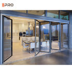 Le pliage de porte en verre de Bi extérieur pliant des portes en aluminium ménage de l'espace