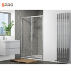 Verre de luxe moderne en aluminium de Misted de salles de douche de porte de salle de bains de pli de Bi