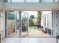 Le patio en aluminium extérieur glissant la porte de pliage de Bi imperméabilisent adapté aux besoins du client