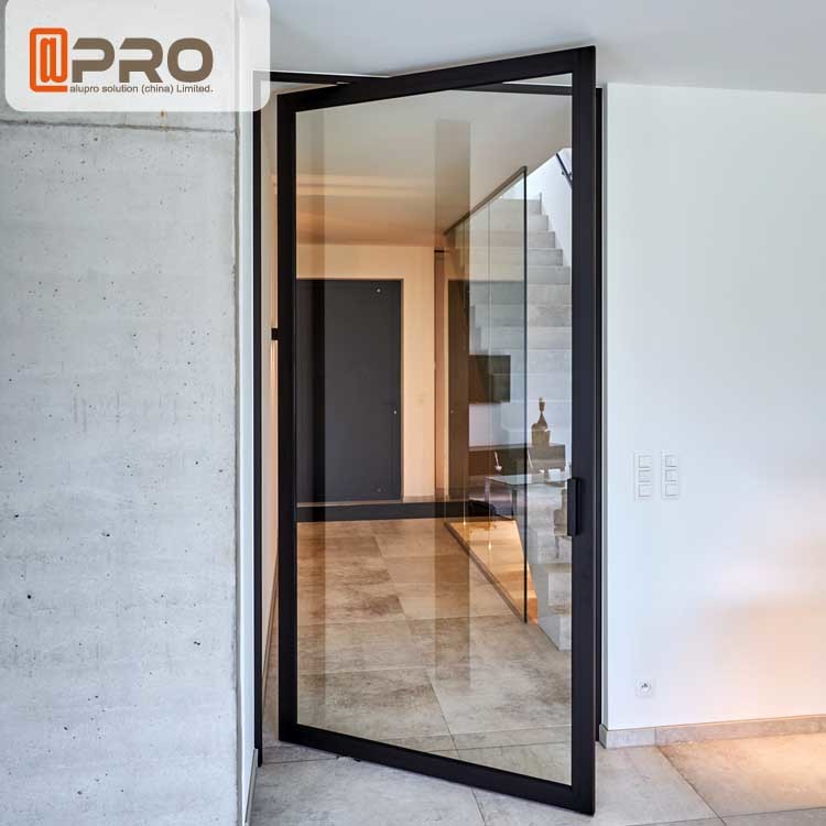 Les portes en aluminium de rendement optimum de pivot balancent le style ouvert avec la charnière verre-verre gâchée de pivot de porte de charnière de pivot de porte