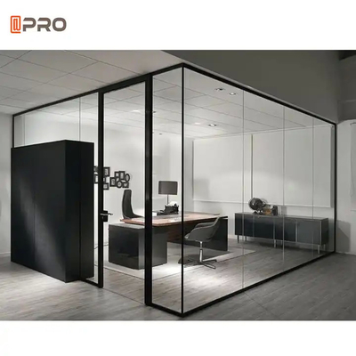 Parement de bureau moderne sans cadre restaurant mur de cloison en verre décoratif mobile