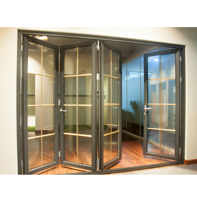 porte de panneau se pliante en aluminium, porte extérieure en verre se pliante, séparation pliant les portes intérieures